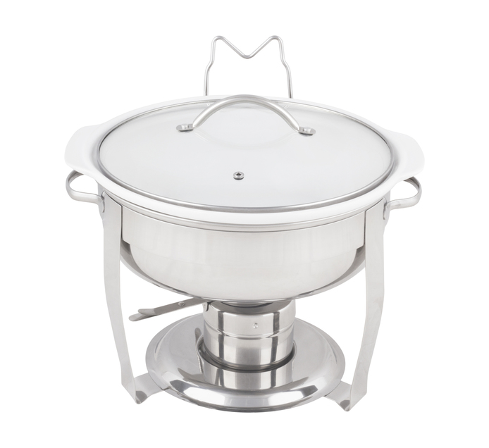BAKERS & CHEFS 3.7 l Chafing Dish with Ceramic Insert Chafing Dishes and Fuel Chafing Dishes